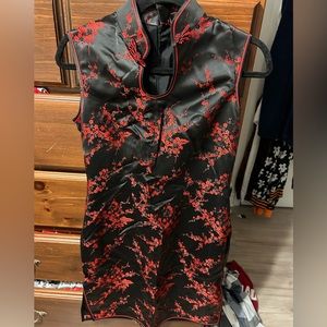 Chinese Brocade dress worn once custom made